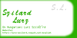 szilard lurz business card
